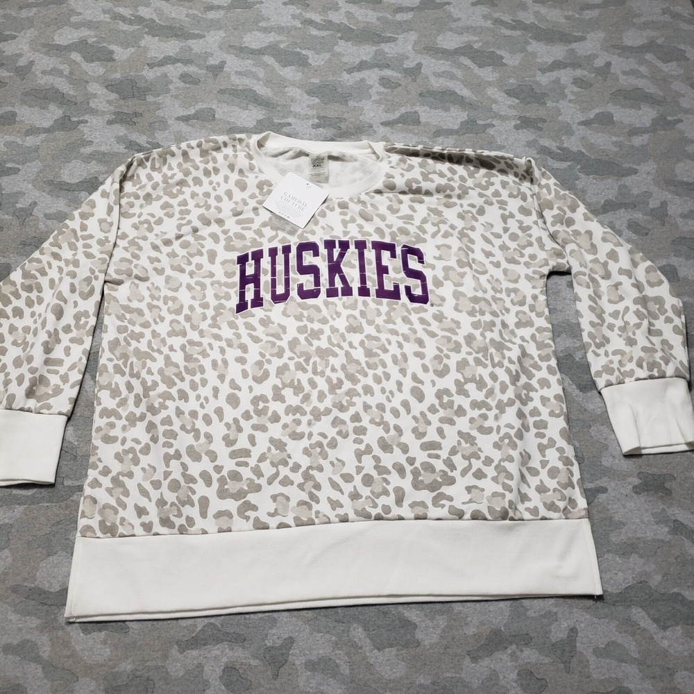 Huskies Sweatshirt Womens 2XL White Pullover Long Sleeve NWT
